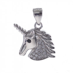 Colgante unicornio de plata